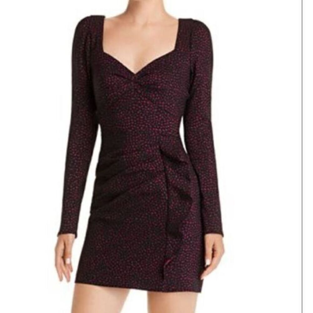 PARKER NWT Miuccia Purple Printed Ruffled Mini Dress US 4